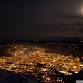 Grenoble de nuit, vu depuis le Moucherotte, première neiges.
