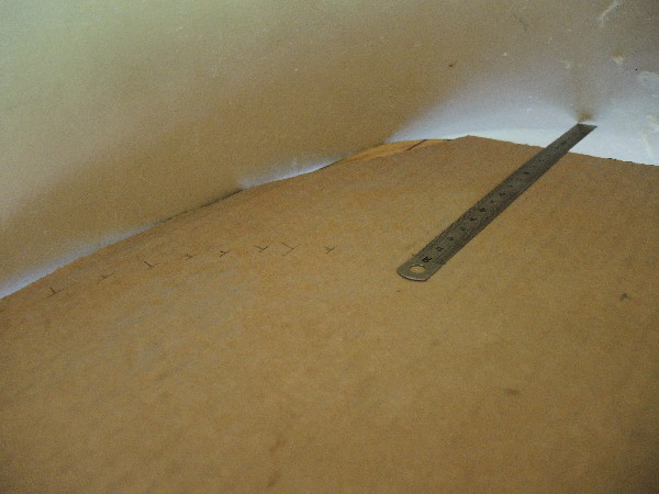 Prise du gabarit avec un carton