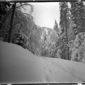Paysage de montagne dans la neige